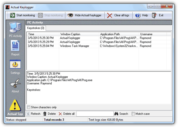 actual keylogger download windows 7