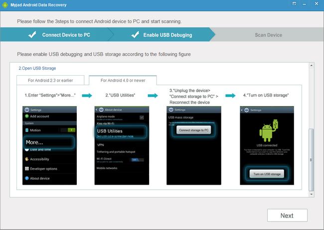 Enable USB storage Android